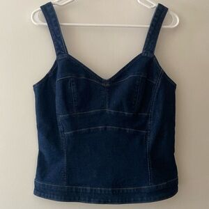 Denim bustiers tank. Size 10
